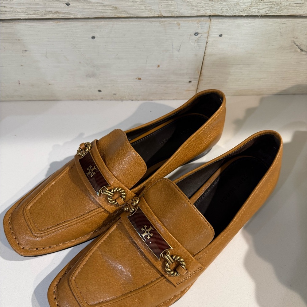 Tory Burch Tan Leather Loafers